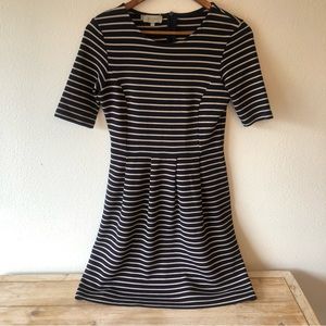 Striped Navy and White Dress